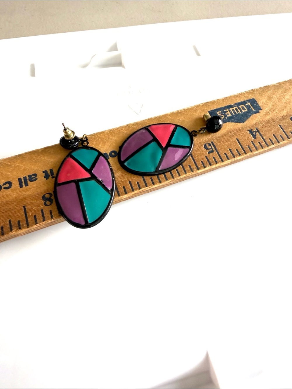Vintage Pierced Earrings - Picture 2 of 2